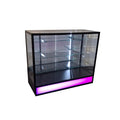 48” LED Retail Display Showcase with RGB Lighting | Glass Counter Display Case